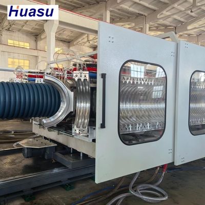 High Output Planetary Cutting Double Wall Corrugated Pipe Extrusion Line For 32-1600mm Diameter And 100-2000 Kg/h