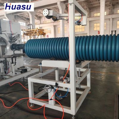 Online Double Wall Corrugated Pipe Extrusion Line With Socket Online And Planetary Cutting