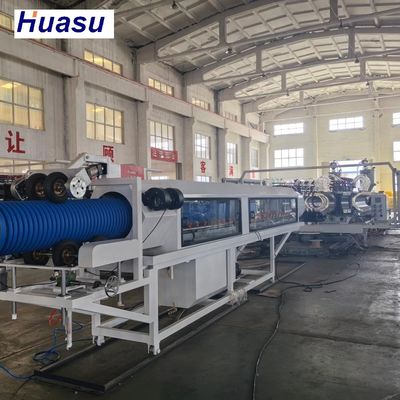 Double Wall Corrugated Pipe Extrusion Line for Municipal Engineering PLC Control and Advanced Technology