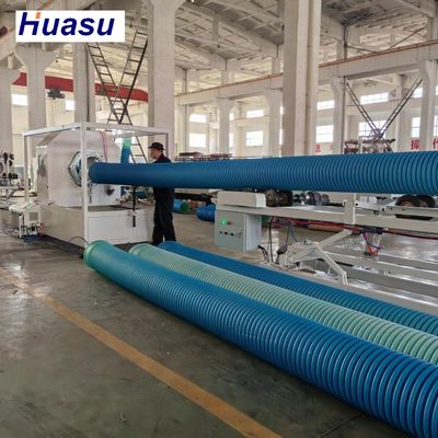 High Speed Double Wall Corrugated Pipe Production Line With Water Or Air Cooling And Planetary Cutting