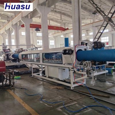High Speed Double Wall Corrugated Pipe Production Line With Water Or Air Cooling And Planetary Cutting
