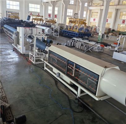 ID100-ID1500mm Double Wall Corrugated Pipe Extrusion Line With High Capacity Single Screw Extruder And 250-1000kg/h Capacity