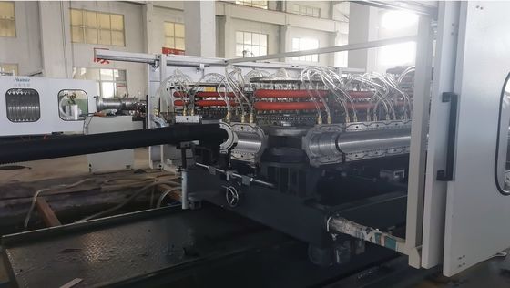 PE PP Double Wall Corrugated Pipe Extrusion Line With Siemens Main Electrical Parts