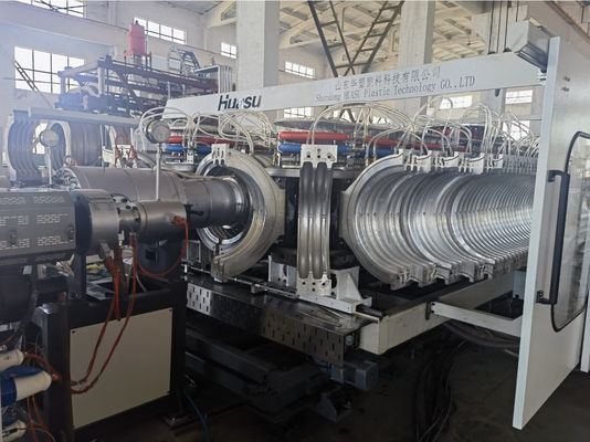Electric Siemens Double Wall Corrugated Pipe Extrusion Line For PE Pipe Diameter 32-1500mm High Capacity