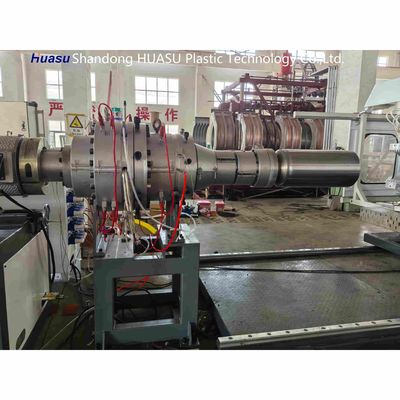 High Output Pvc Pipe Extruder Plastic Corrugated Pipe Extrusion Production Line