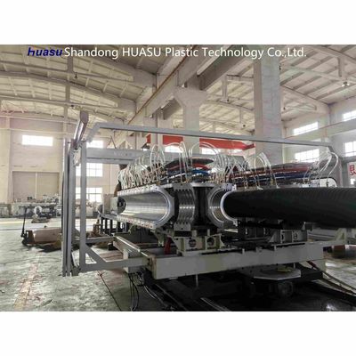 PE / PP / PVC / PA Corrugators Corrugated Plastic Pipe Tube Machine