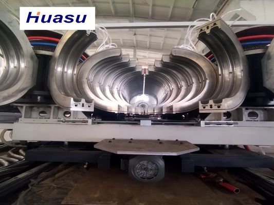 32-1600mm Plastic PVC Corrugated Pipe Extrusion Line With Complete Inner Cooling System Vacuum Forming