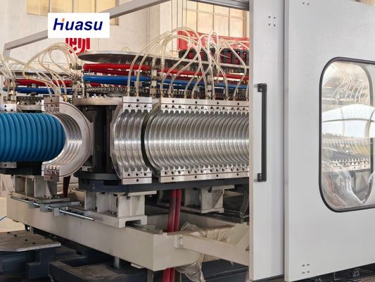 Electric Cable Conduit Double Wall Corrugated Pipe Extrusion Line with PVC / PE / MPP / PA / HDPE