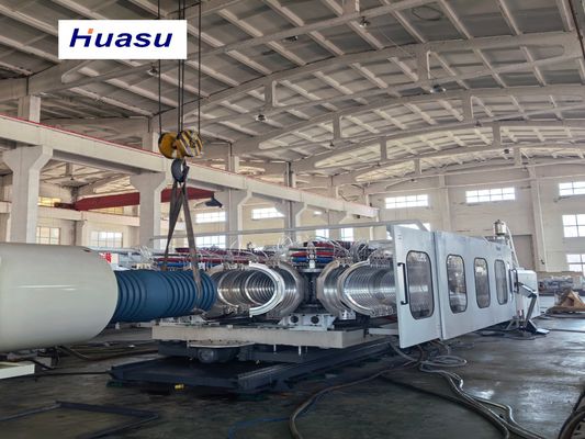 60-2000kg/h Capacity PVC / PE Corrugated Pipe Extrusion Machine With Online Cutting Procedure