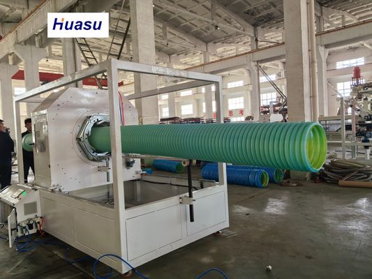 60-2000kg/h Capacity PVC / PE Corrugated Pipe Extrusion Machine With Online Cutting Procedure