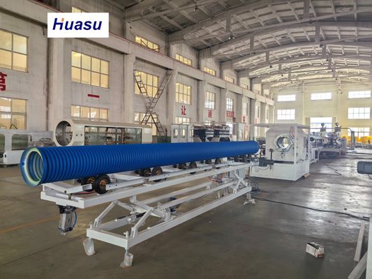 Customizable PVC Corrugated Pipe Manufacturing Line Online Socket For Drainage Pipe And Wire Conduit