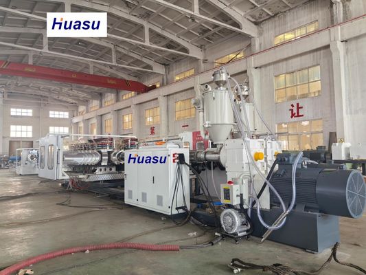 High Speed HDPE / PVC Corrugated Pipe Production Equipment For Sewage Transfer And Wire Conduit