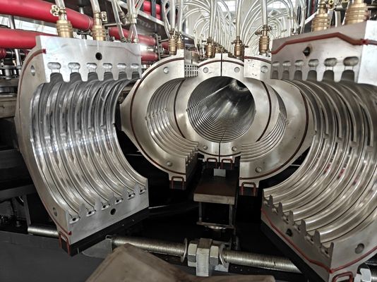 DWC Pipe Extrusion Line with Conical Twin-screw Extruder for 32-1600mm Pipe Diameter and 60-2000kg/h Capacity