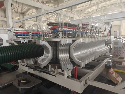 Double Wall Corrugated Pipe Extrusion Line For PVC / PE / MPP / PA / HDPE Corrugated Pipes