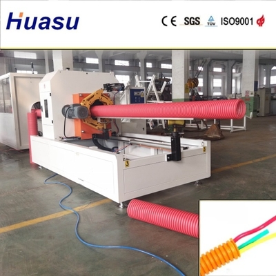 Conical Twin-screw Extruder Double Wall Corrugated Pipe Extrusion Line for Smooth Processing Procedure