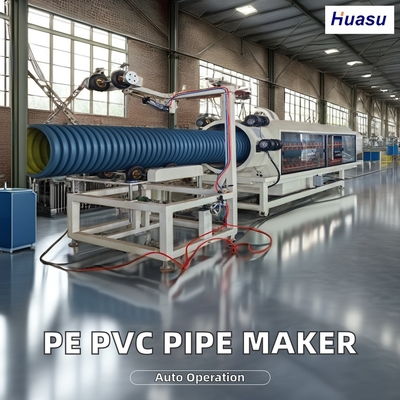 HDPE MPP PE PVC Double Wall Corrugated Pipe Extrusion Line 500-2000Kg/h