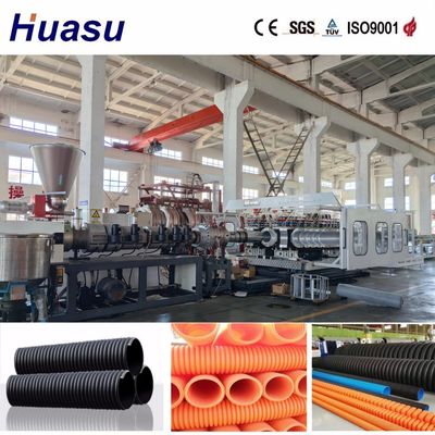 Water Cooling PVC Pipe Extrusion Line Pipe Size 32-1600mm Processed with PVC / PE / MPP / PA / HDPE