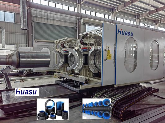 Plastic Pipe Production Extrusion Line Corrugated Pipe Machining