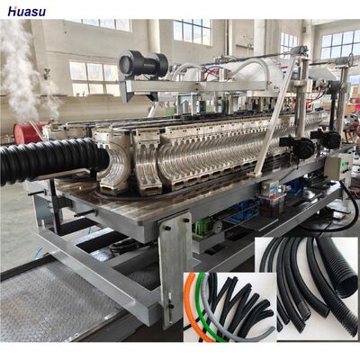 Double Wall Corrugated Pipe Extrusion Line with Siemens AC Motor, 33:1 Screw Ratio, and Water Cooling System
