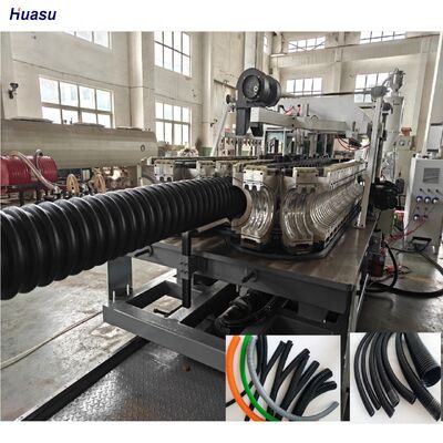 Double Wall Corrugated Pipe Extrusion Line with 33:1 Screw Ratio 48 Mould Quantity and Water Cooling for Durable Pipe Production