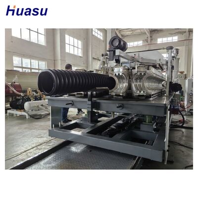 Automatic And Computerized HDPE Pipe Extrusion Line With PLC Control And Air Water Cooling For Corrugated Pipe Production