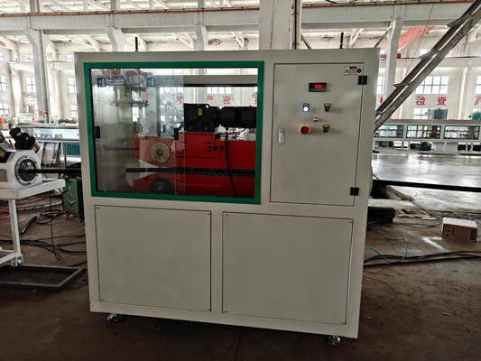 Single Wall Corrugated Pipe Extrusion Line with Barrel Nitriding Depth 0.4 to 0.7 Mm, Total Power 25 to 50, and PLC Control for Pipe Production