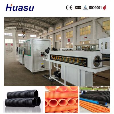 High Automation PLC Control Cable Protection Pipe Extrusion Line for 32mm-1600mm Pipe ID Corrugated Pipe Production