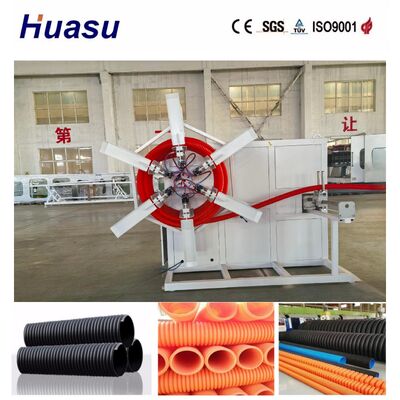 Single Wall Corrugated Pipe Extrusion Line with 32mm-1600mm Pipe Diameter Range and 60-2000kg/h Capacity Featuring Online Belling Technology