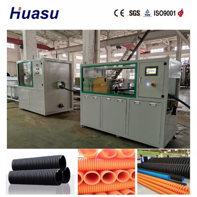 32mm-1600mm Pipe Diameter Range Single Wall Corrugated Pipe Extrusion Line with 60-2000kg/h Output and Siemens PLC Control
