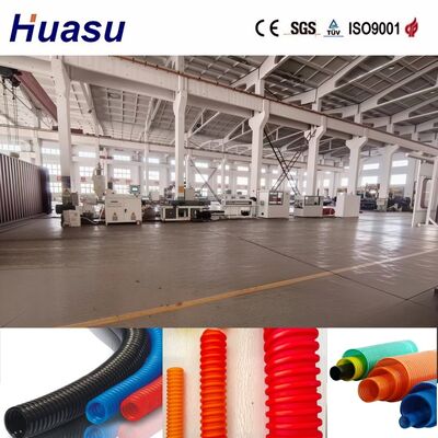 PLC Controlled High Automation Cable Protection Pipe Extrusion Line for 32mm 50mm 100mm 200mm Pipe Diameter Range