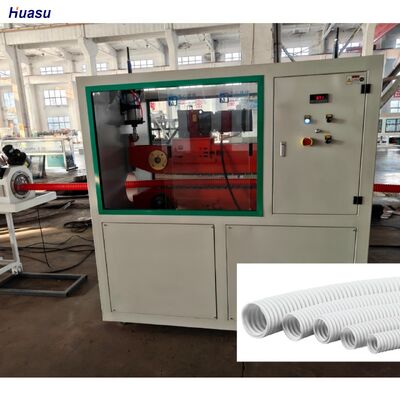 Computerized Single Wall Corrugated Pipe Extrusion Line Featuring Siemens Inverter and Rotary Mold Type Corrugator for Operation