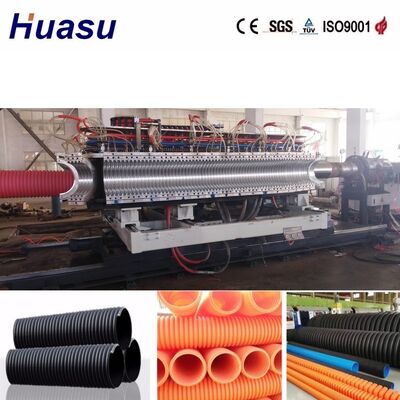 PLC Controlled Double Wall Corrugated Pipe Extrusion Line with High Productivity and Energy Saving