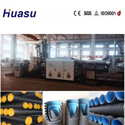 Double Wall Corrugated Pipe Extrusion Line with 32-1600mm Pipe Diameter Range 60-2000kg/h Capacity and PLC System