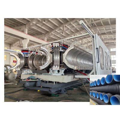 Double Wall Corrugated Pipe Extrusion Line with 32-1600mm Pipe Diameter Range 60-2000kg/h Capacity and PLC System
