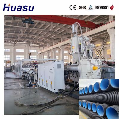 PLC Controlled Double Wall Corrugated Pipe Extrusion Line for 32-1600mm Diameter with High Productivity
