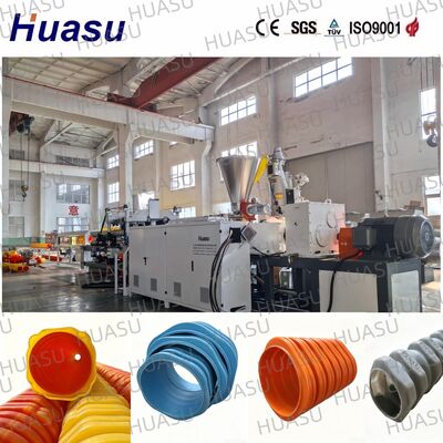 Large Square Plastic Corrugated Tube Production Line Highway Cable Protection Pipe Extrusion Processing Equipment