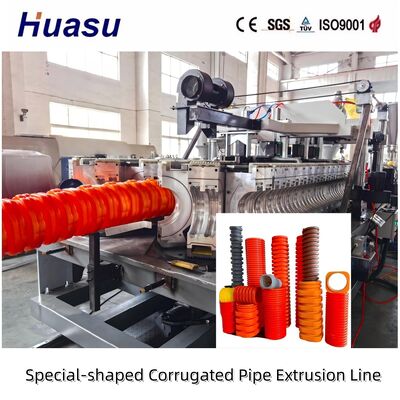 Orange Large Square Plastic Corrugated Tube Highway Cable Protection Pipe Extrusion line
