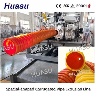 Wear Resistant Special Shaped HDPE Corrugated Pipe Extrusion Line Urban Rainwater Drain Conduit Production Machinery