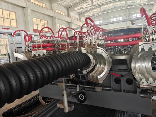 Single Screw Extruder Double wall corrugated Pipe Extrusion Line for durable pipe production and processing