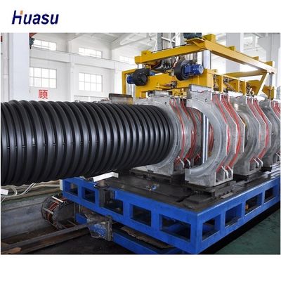 1100kg/H PE PP Double Wall Corrugated Pipe Extrusion Line