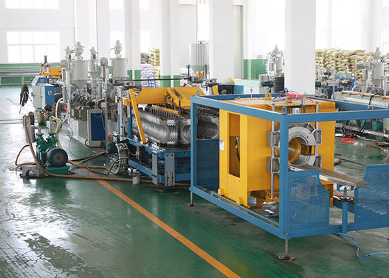 Multifunctional 65mm Screw Corrugated Pipe Extruder Ceramic Heating