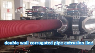 ID600 double wall corrugated pipe extrusion line