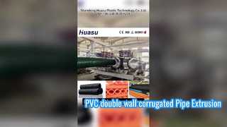 PVC Double Wall Pipe Extrusion Line High Output