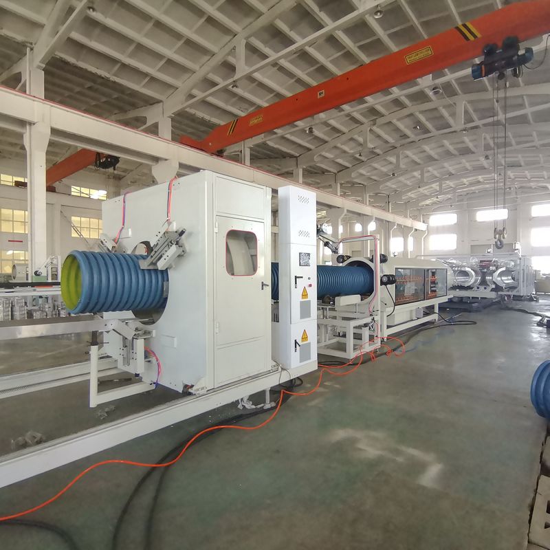 DWC Pipe Extrusion Line with 60-2000kg/h Capacity, Siemens PLC System, and Online Belling for Corrugated Pipe Production