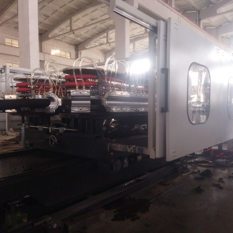Durable Double Wall Corrugated Pipe Extrusion Line with Full Intermeshing Engagement System and Single-Screw Design for 250-1000kg/h Capacity