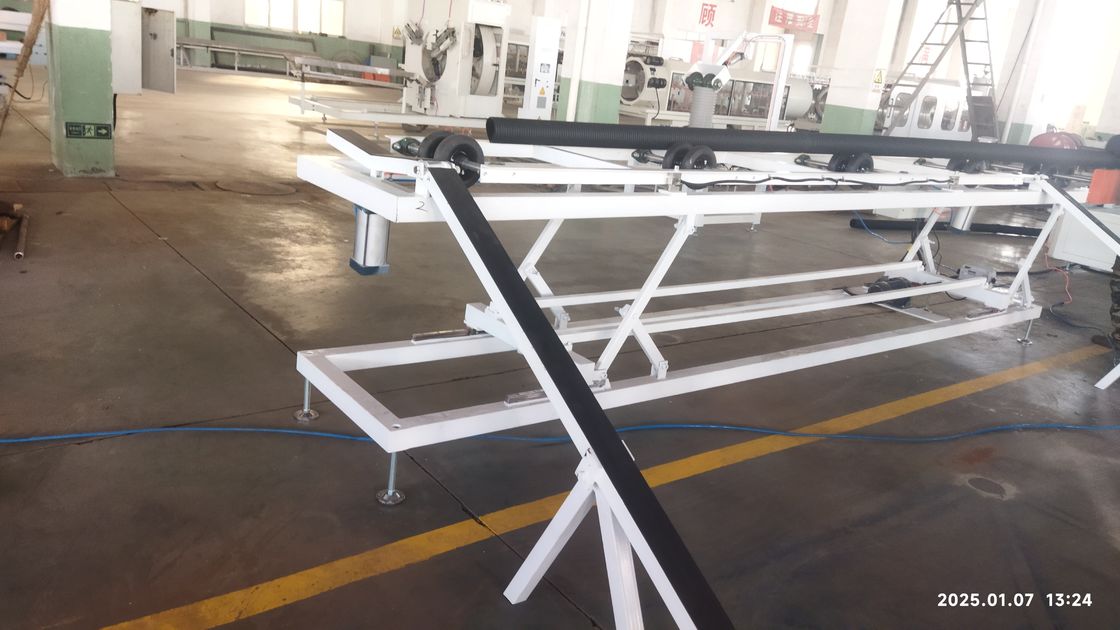 Durable Double Wall Corrugated Pipe Extrusion Line with Full Intermeshing Engagement System and Single-Screw Design for 250-1000kg/h Capacity