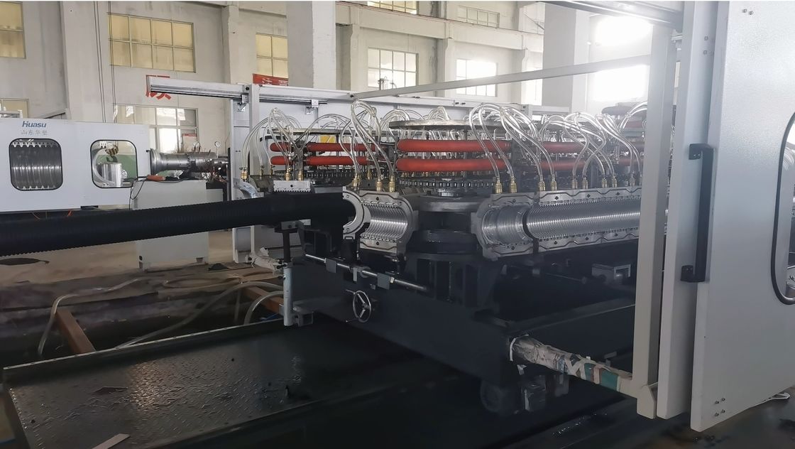 HDPE / PP Double Wall Corrugated Pipe Extrusion Line Machine with PLC Control