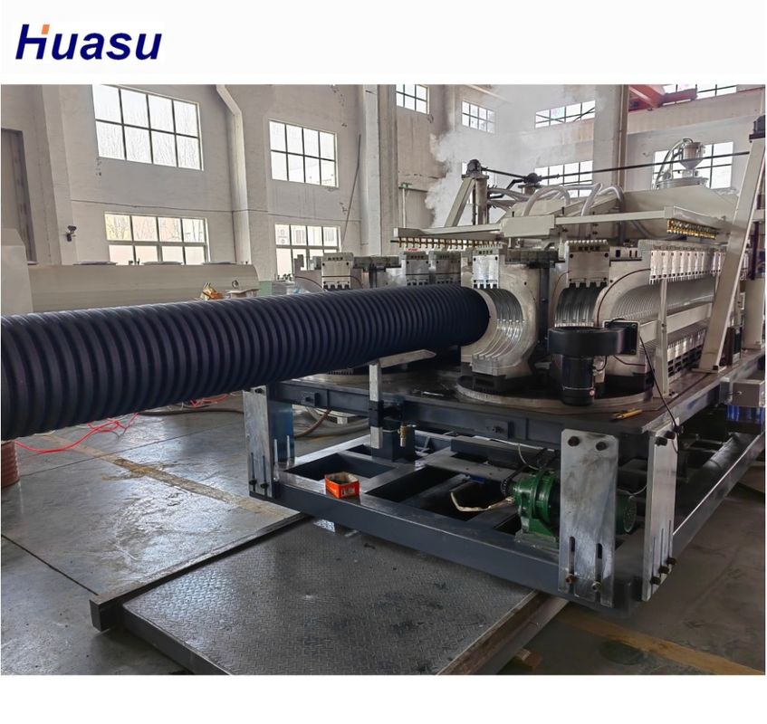 380V/50Hz  Double Wall Corrugated Pipe Extrusion Line For Strong Cooling Ability In Production