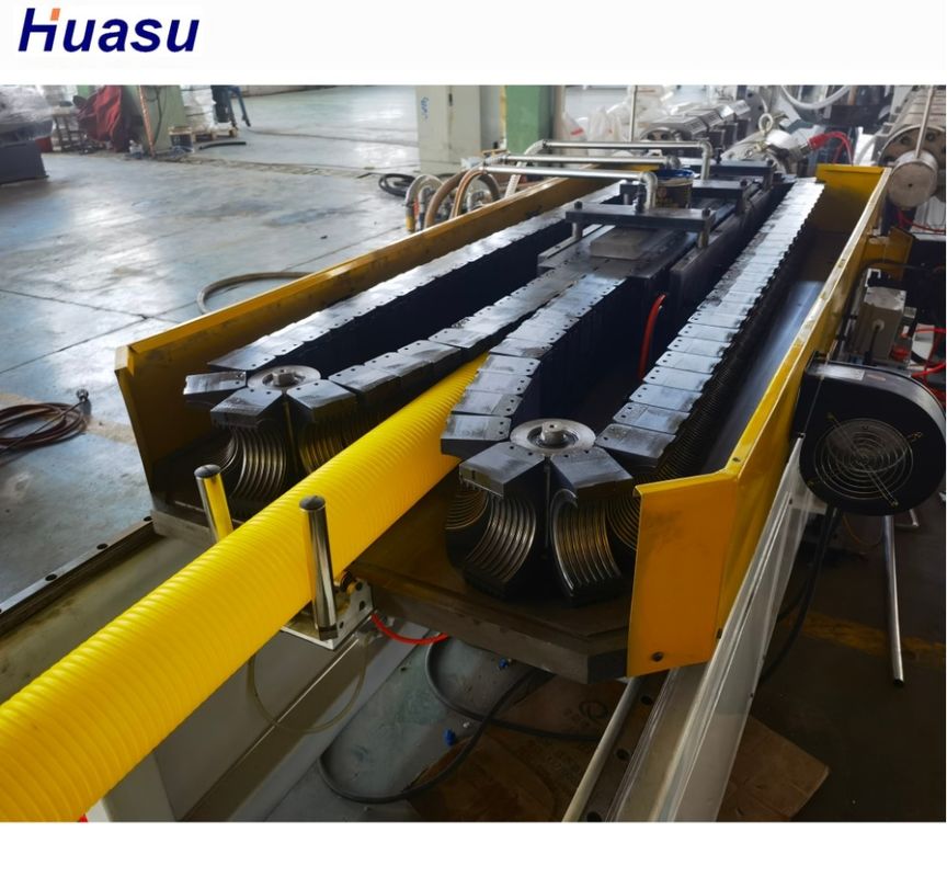 Auto Feeding Single Wall Corrugated Pipe Extrusion Line With Water Cooling And 1-20m/min Production