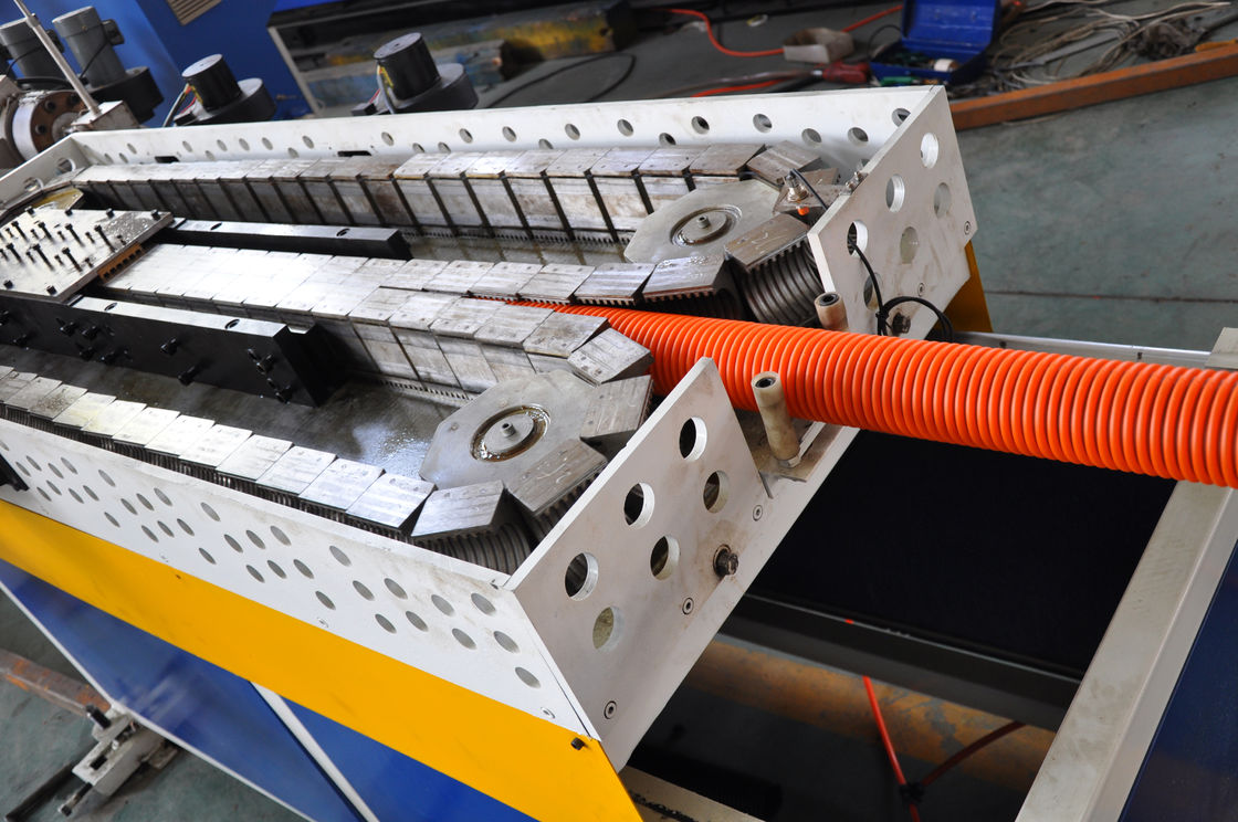 Water Cooling Siemens Contactor Corrugated Pipe Extrusion Line With Auto Feeding